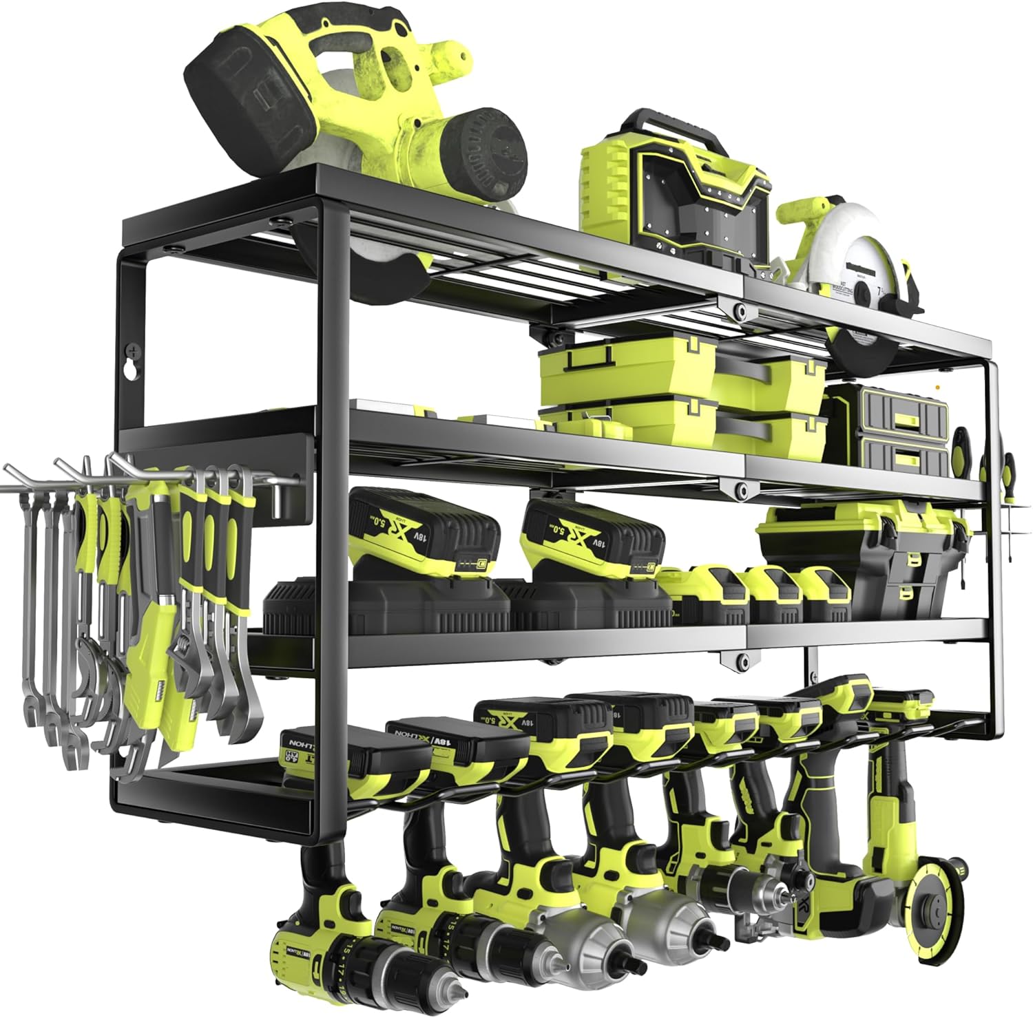 4 Layer Wall Mount Power Tool  - مراجعة Power Tools Storage وسعره