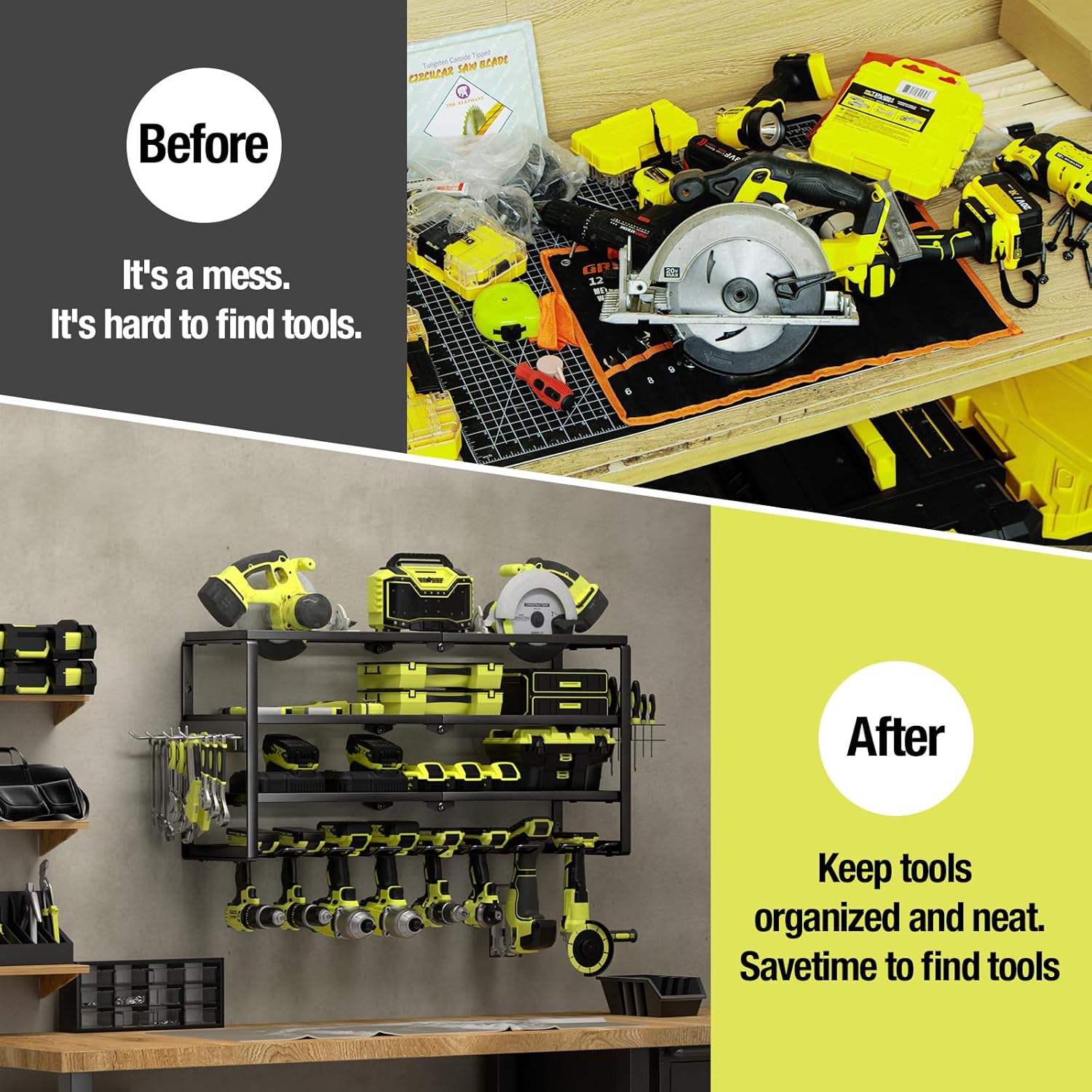 4 Layer Wall Mount Power Tool  - مراجعة Power Tools Storage وسعره