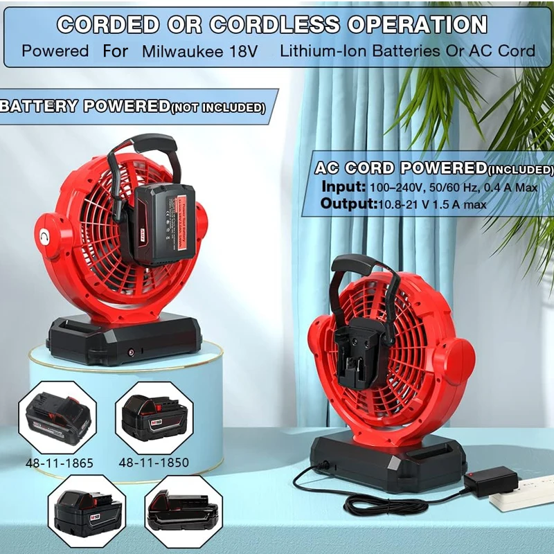 Cordless Fan For Milwaukee 18V - مراجعة Power Tools In Construction وسعره