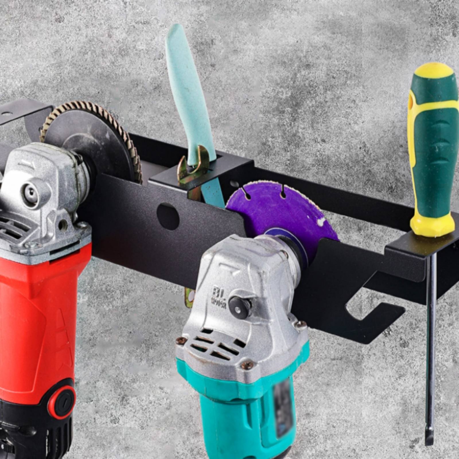 4 Bay Angle Grinder Rack Heavy - مراجعة Power Tools Storage وسعره