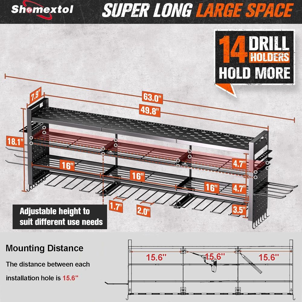 Large Power Tool Organizer Wal - مراجعة Power Tools Storage وسعره