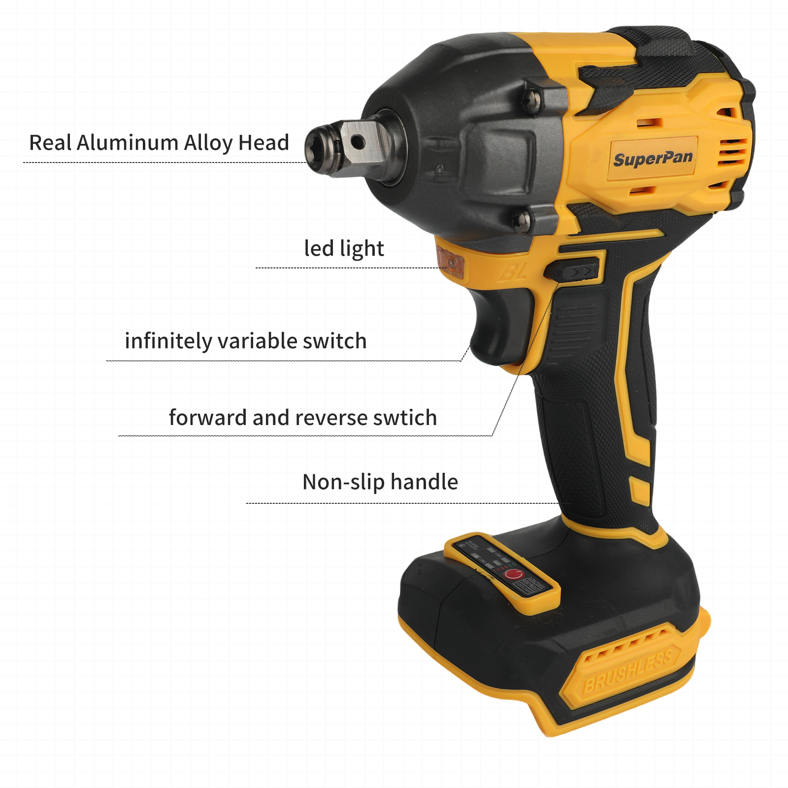 Brushless electric wrench, scr - مراجعة Power Tools Battery Adapter وسعره