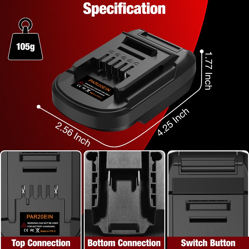 HAKSINKY PAR20EIN Power Tool B - مراجعة Power Tools Battery Adapter وسعره