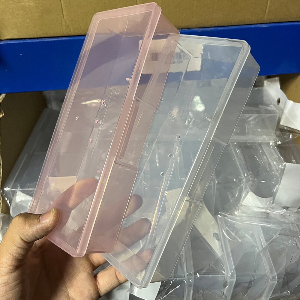 1pc Pink Transparen Nail Art S - مراجعة Power Tools Storage وسعره