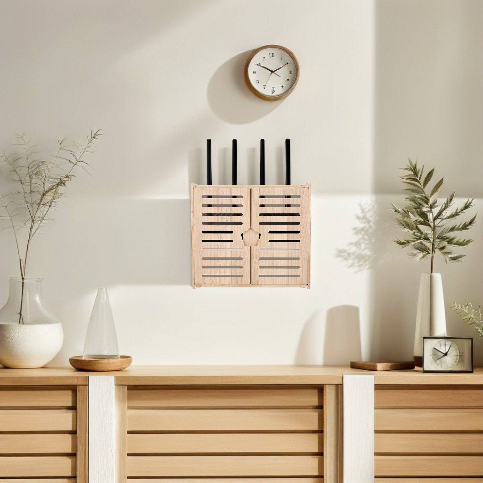 Wooden WiFi Router Storage Box - مراجعة Power Tools Storage وسعره
