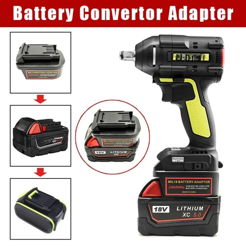 Battery Adapter Converter for  - مراجعة Power Tools Green Color وسعره