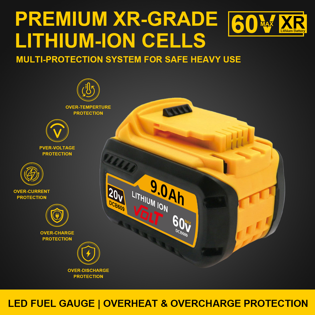 High Capacity Rechargeable Lit - مراجعة Dewalt Power Tools Xr وسعره