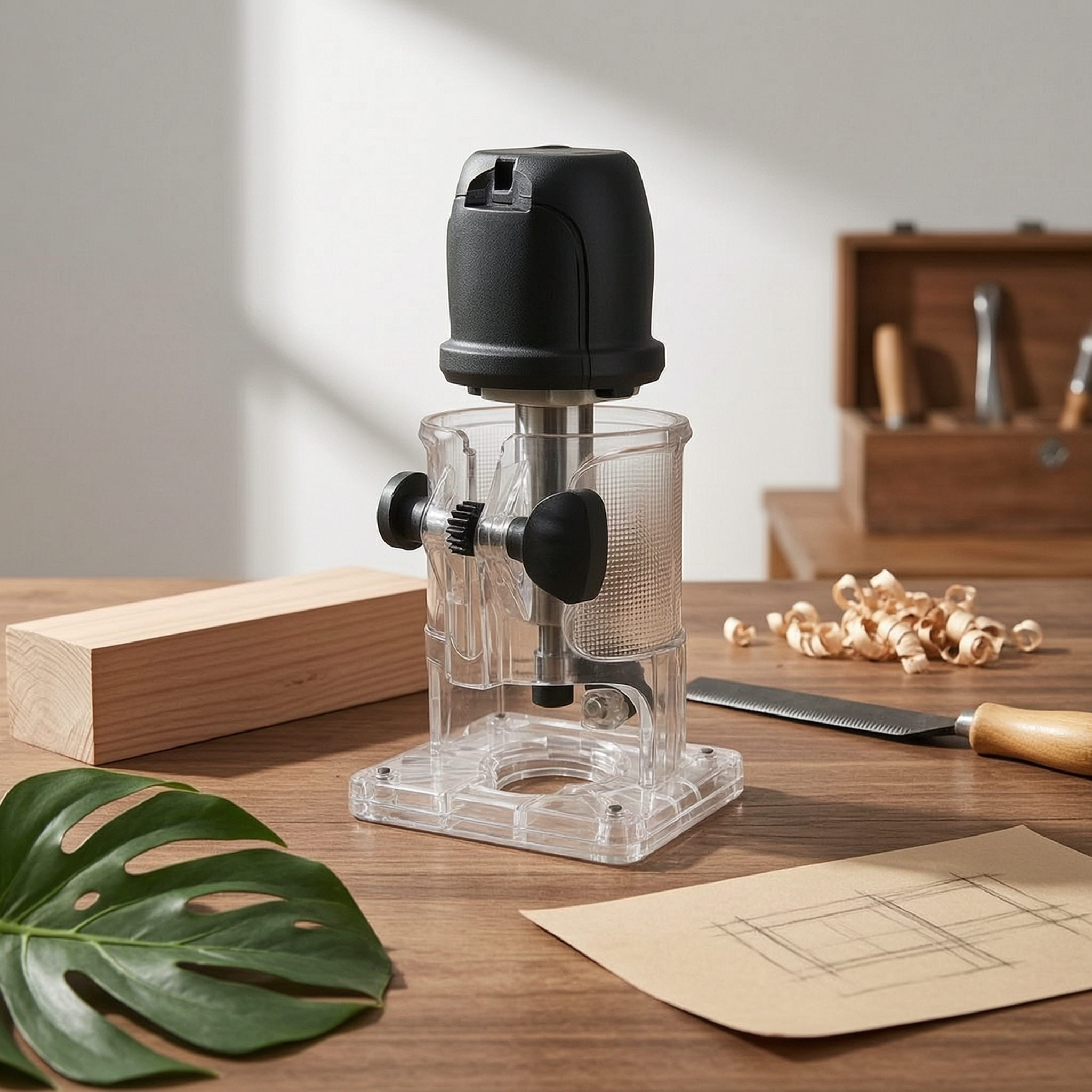 Transparent Trimmer Router Gua - مراجعة Router Trim Base وسعره