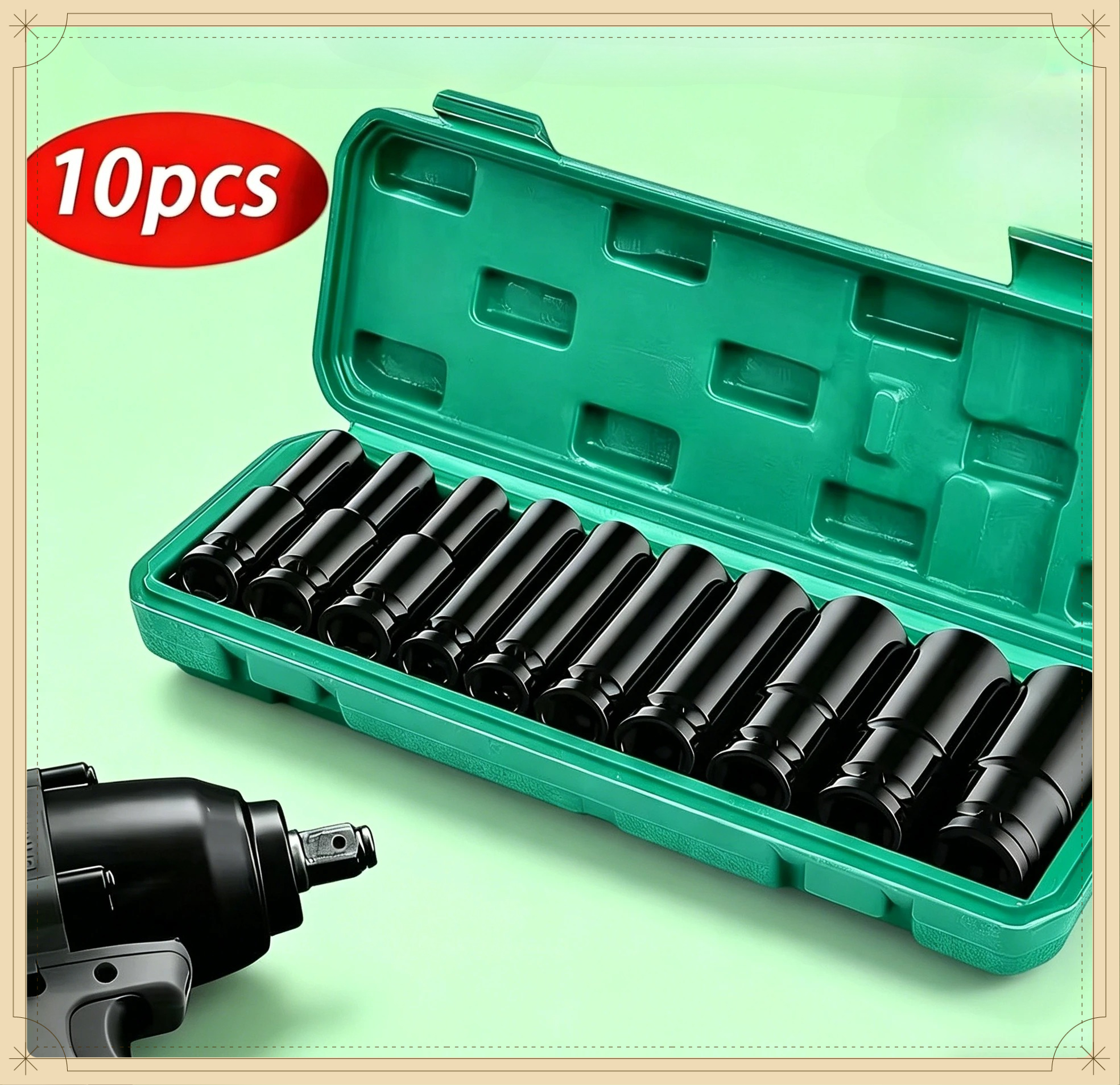10PCS Metric Impact Socket Wre - مراجعة Power Tools Pneumatic وسعره