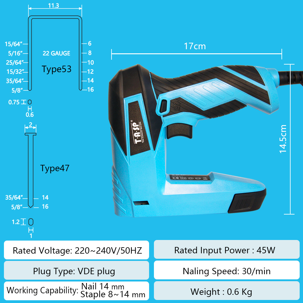 230V 2 in 1 Electric Staple Gu - مراجعة Power Tools In Construction وسعره