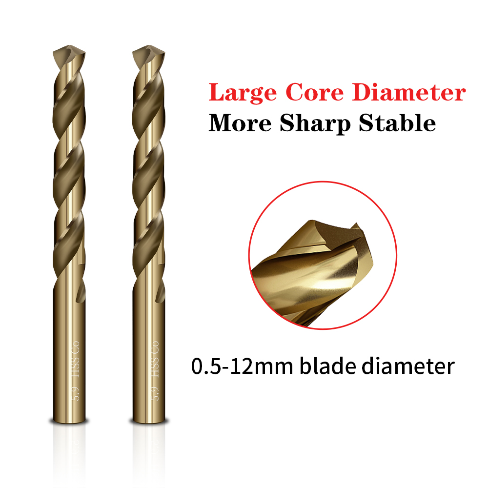 0.5-13mm HSS M35 Twist Drill B - مراجعة Power Tools Kobalt وسعره