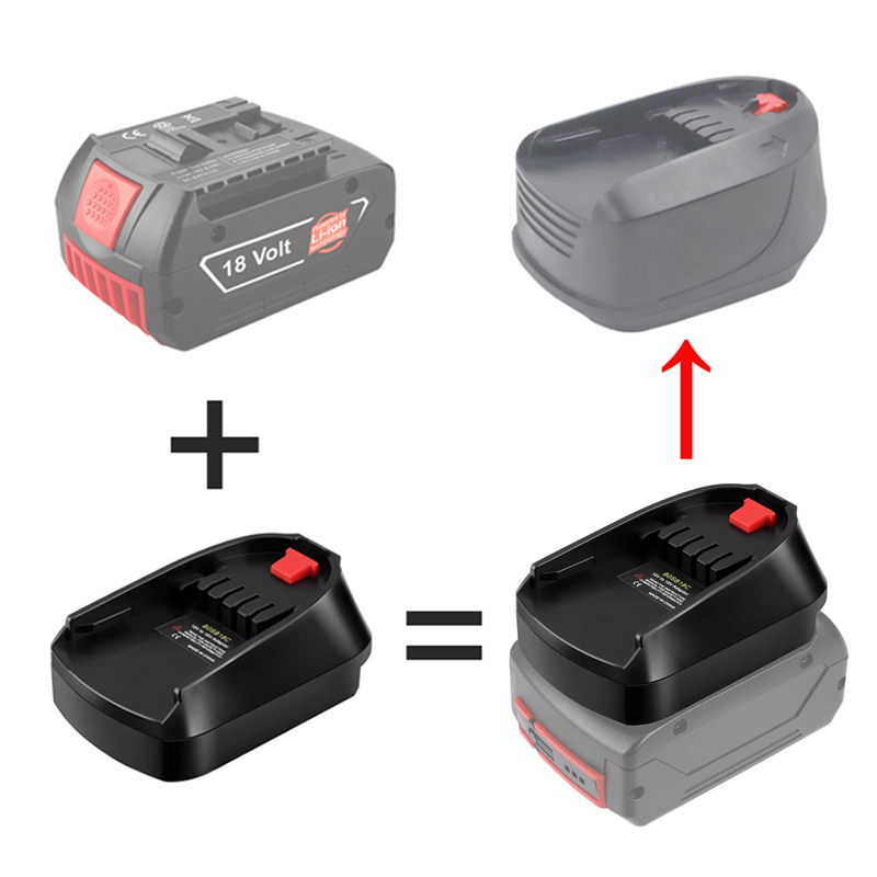 Battery Adapter for Bosch 18V  - مراجعة Power Tools Green Color وسعره