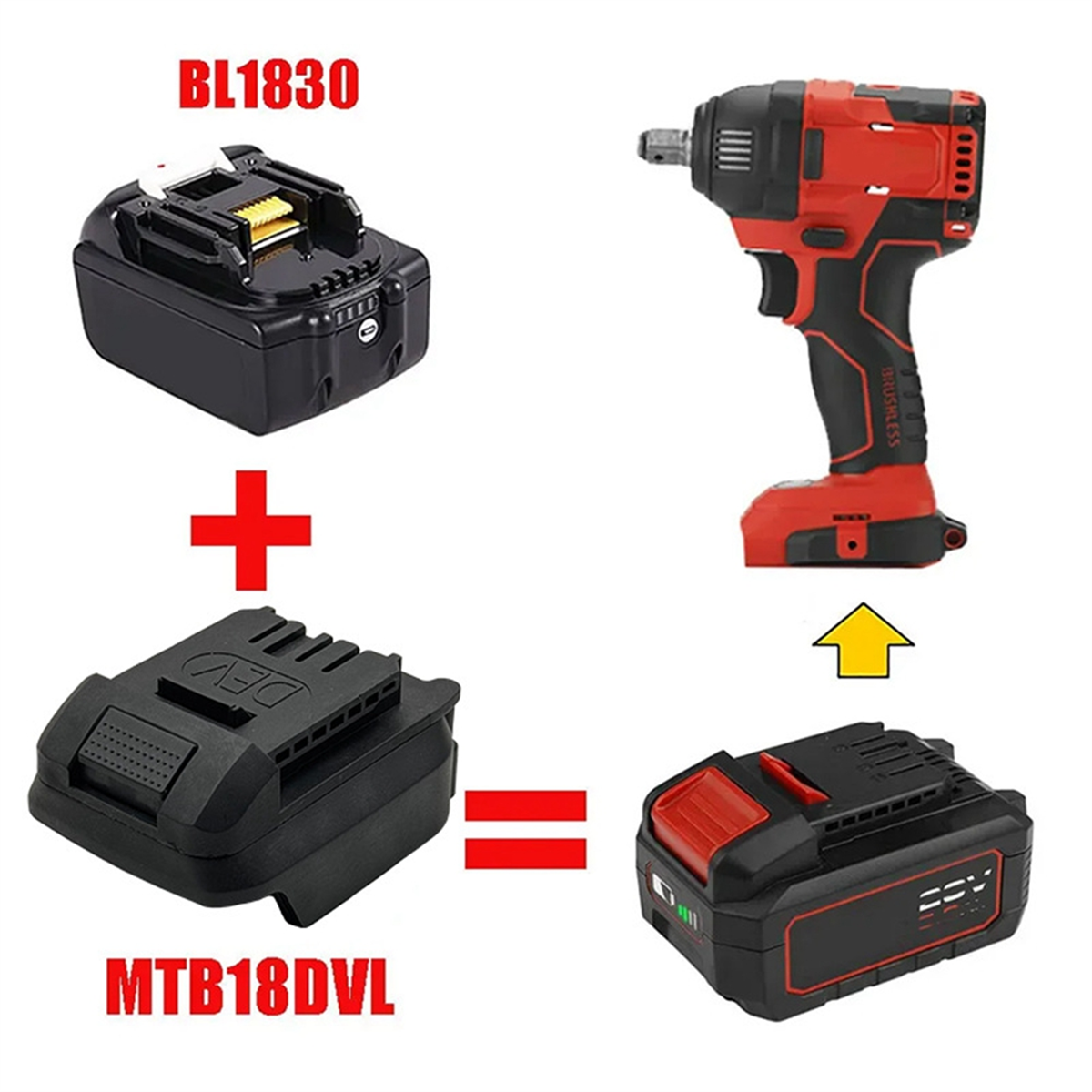 A002 MTB18DVL Adapter Converte - مراجعة Power Tools Battery Adapter وسعره