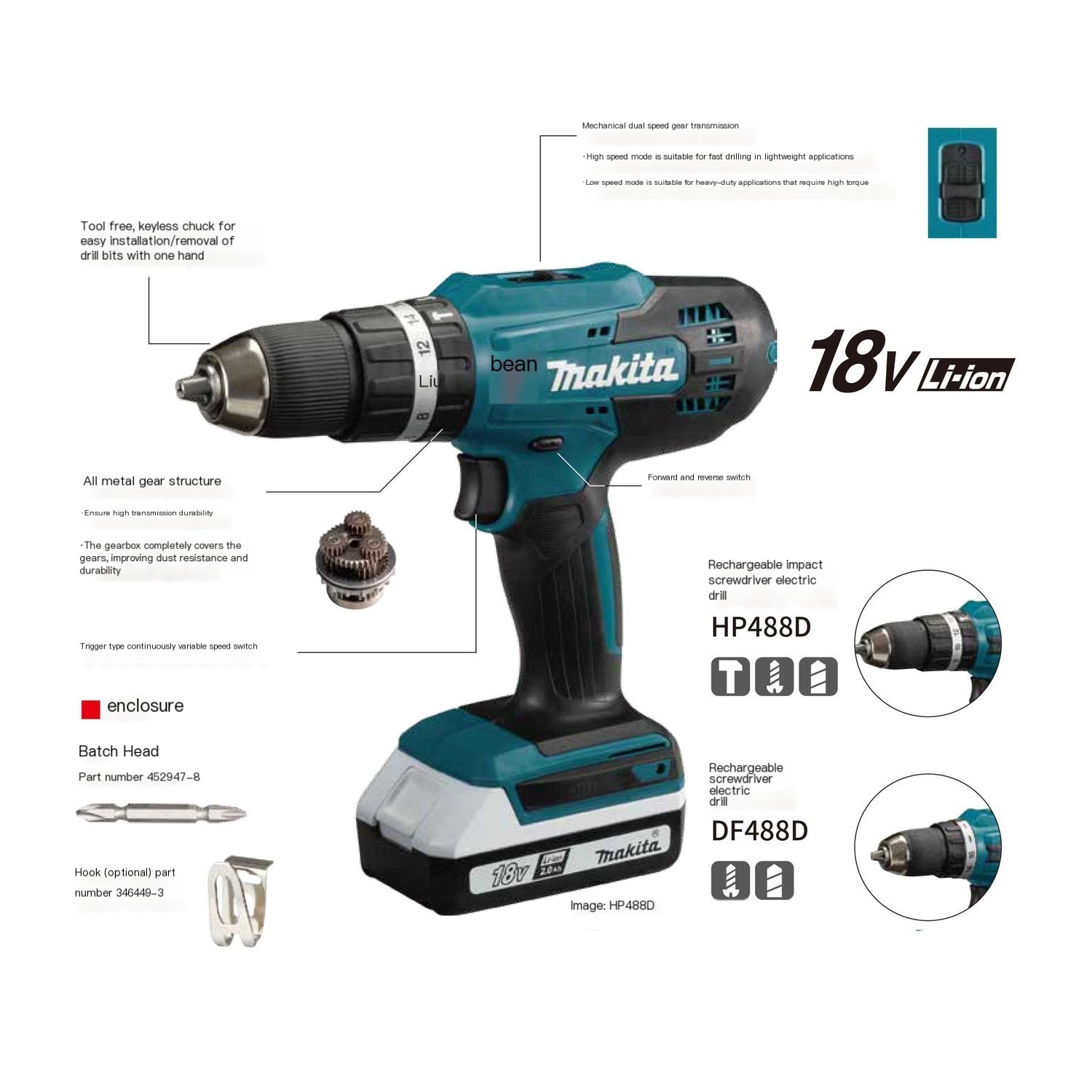 DF488 High Performance 18v Ham - مراجعة Power Tools Quotes وسعره