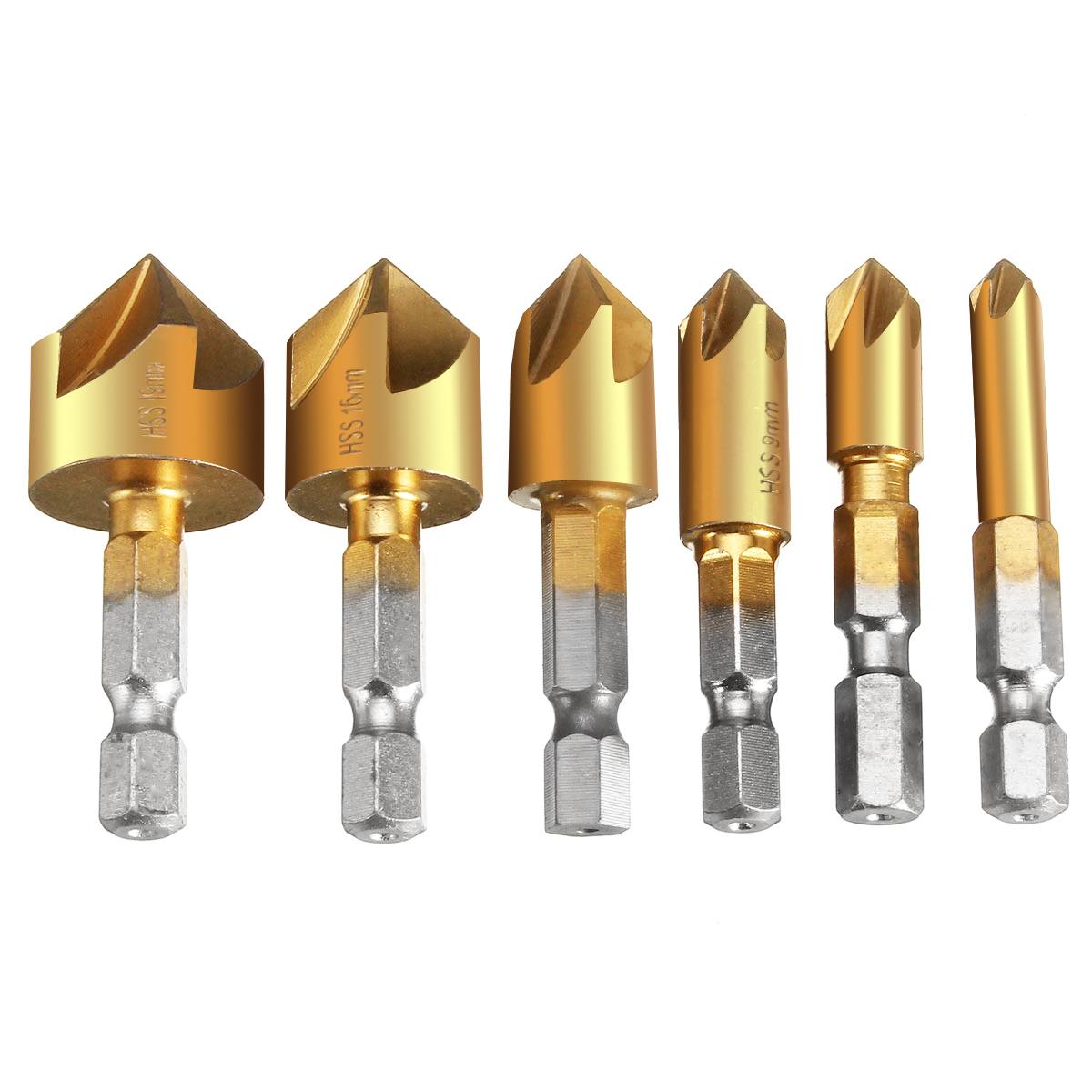 6 Pcs 6mm-19mm 5 Flute HSS Cou - مراجعة Power Tools Quotes وسعره