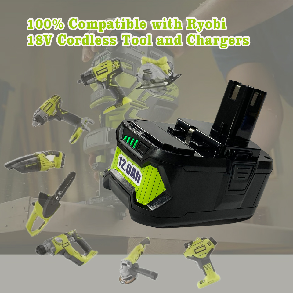 For RYOBI 18V 12.0AH Battery P - مراجعة Power Tools Aeg وسعره