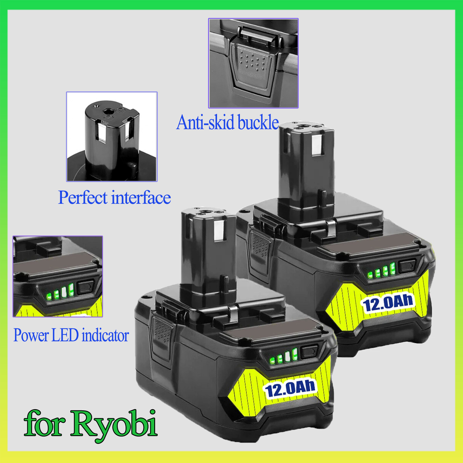 For RYOBI 18V 12.0AH Battery P - مراجعة Power Tools Aeg وسعره